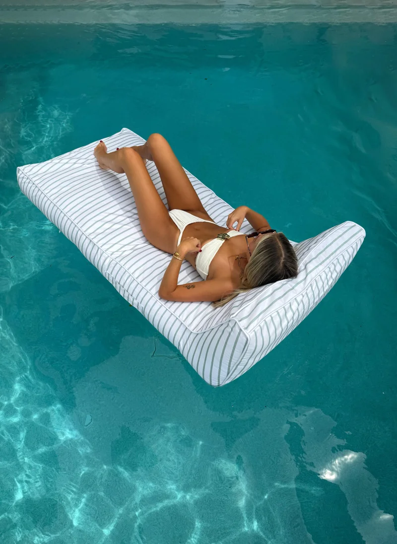 SUNNY LIFE Luxe Lie-On Lounger La Palma Sage Stripe