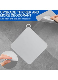 Oasisgalore 6 Pcs Silicone Tub Stopper Floor Drain Cover Sewer Anti-Odor Mat Deodorizing Drain Plugs for Kitchen Bathroom Laundry to Keep Bug and Hair Out White and Grey- 5.9x5.9 inch  - Image 3