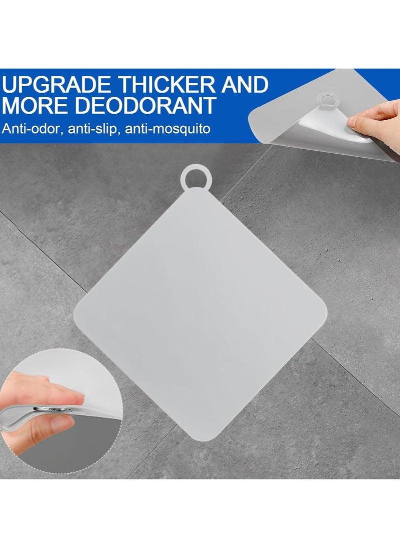 Oasisgalore 6 Pcs Silicone Tub Stopper Floor Drain Cover Sewer Anti-Odor Mat Deodorizing Drain Plugs for Kitchen Bathroom Laundry to Keep Bug and Hair Out White and Grey- 5.9x5.9 inch  - Image 3