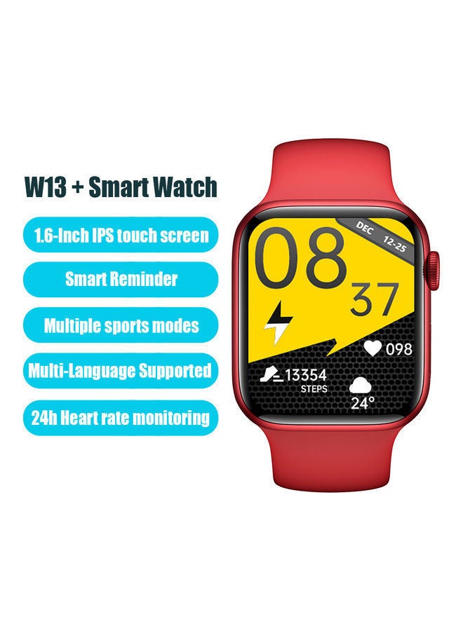 NIBEMINENT W13+ Smartwatch Red - Image 2