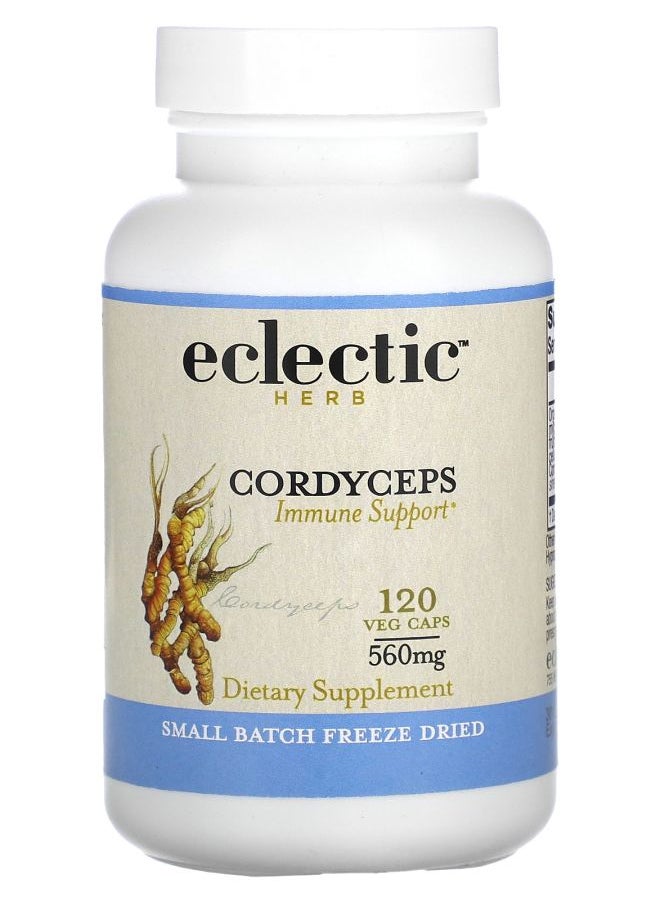 Eclectic Herb Freeze Dried Cordyceps 560 mg 120 Veg Caps 
