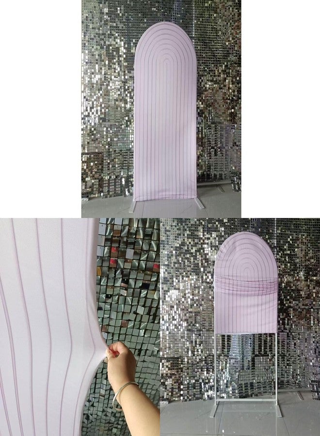 FiVan Ripples Pattern Arch Backdrop Cover Fabric Background Cover for Baby Shower Birthday Party Decoration (7.2x4ft,FUS-Arch-GX-1259) - Image 4