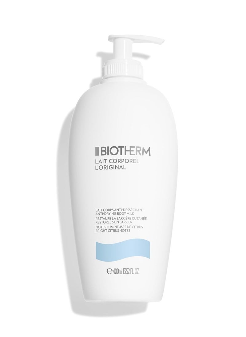 BIOTHERM Biotherm Lait Corporel Anti-drying & Repairing Body Milk, For All Skin Types Contains A Blend Of Regenerating Biotech Plankton, Vitamin E, And Nourishing Lipids That Strengthen The Skin Barrier, 13.5  - Image 1