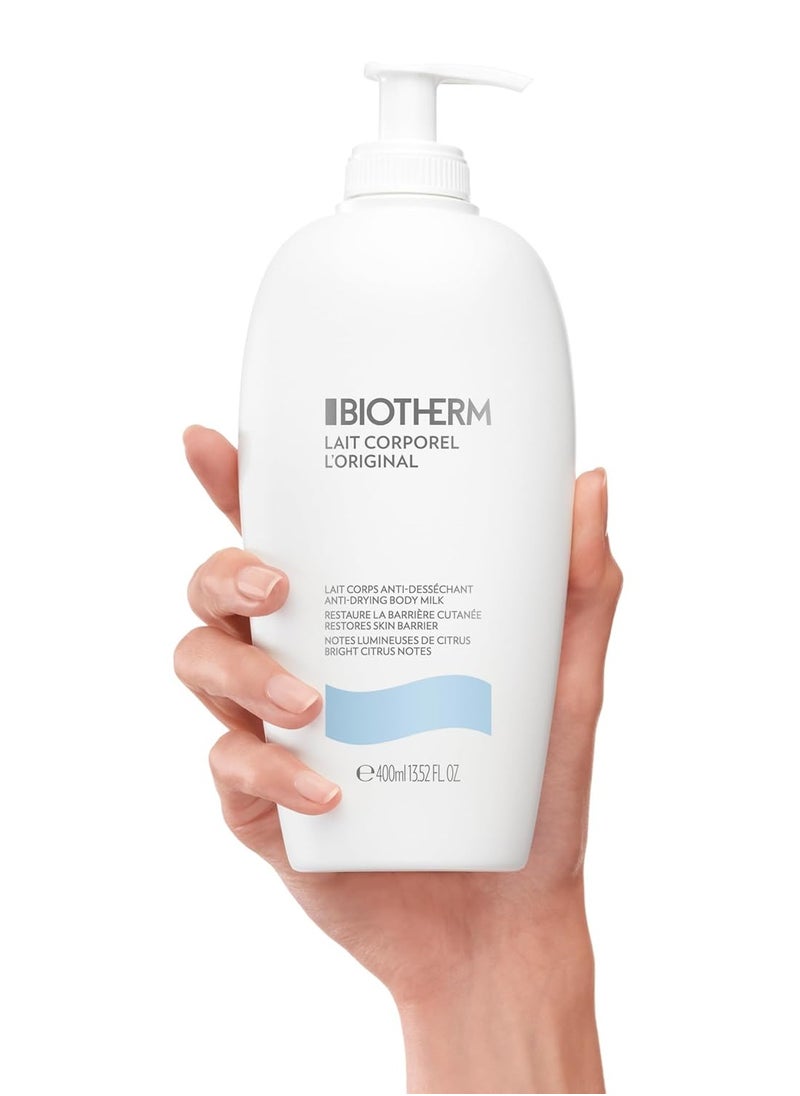 BIOTHERM Biotherm Lait Corporel Anti-drying & Repairing Body Milk, For All Skin Types Contains A Blend Of Regenerating Biotech Plankton, Vitamin E, And Nourishing Lipids That Strengthen The Skin Barrier, 13.5  - Image 3
