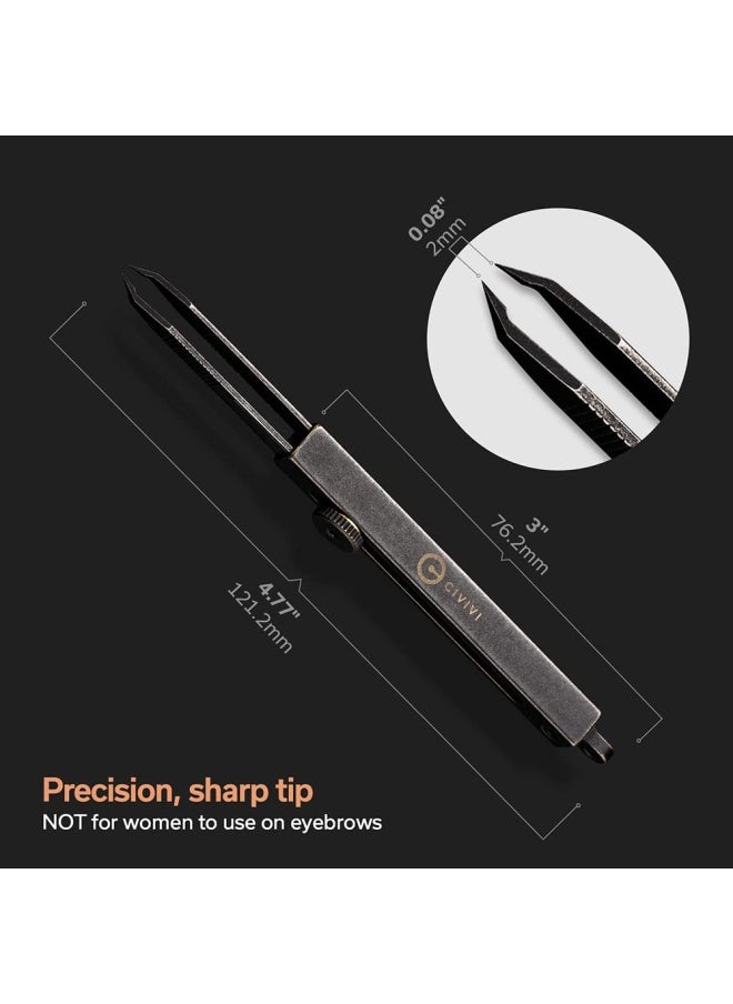 Generic - Civivi Tweezers Precision For Splinters Retractable Tweezers With Leather Sheath For Men Edc Easy Keychain Carry Tac N Tweeze Tweezers Designed By Bob Terzuola C19062B A - Image 1