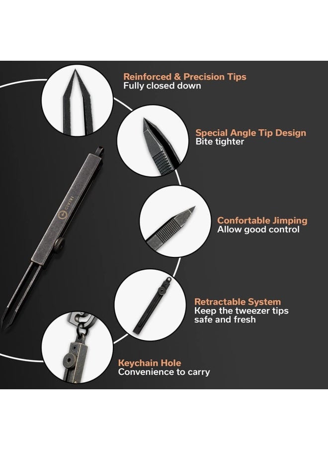 Generic - Civivi Tweezers Precision For Splinters Retractable Tweezers With Leather Sheath For Men Edc Easy Keychain Carry Tac N Tweeze Tweezers Designed By Bob Terzuola C19062B A - Image 1