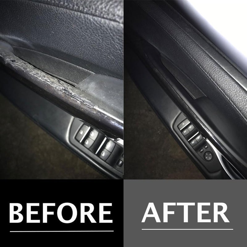 Goodithy Compatible with BMW 7 Series F02 Interior Door Handle Cover Set (4PCS, Black) 2009-2015 - Image 5