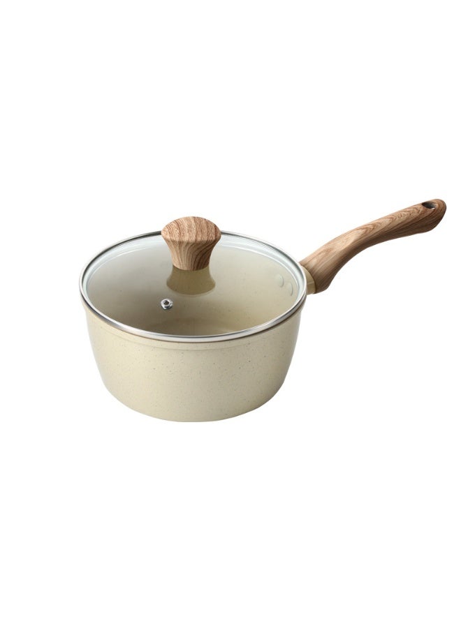 وعاء طبخ صغير غير لاصق بلون حجري مع مقبض بارد، وعاء شوربة متوافق مع الحث، (20 سم) - Image 1