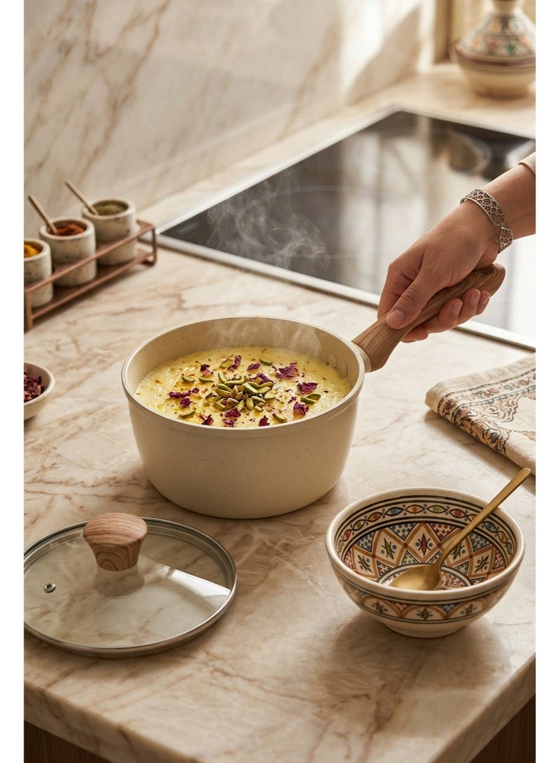 Aluminum Alloy Pot, Non Stick Pots, Cooking Pan - Food-Grade Stainless Steel, Thickened Bottom Anti-Burning, Heat-Resistant Handle, Multi-Purpose for Arabic Coffee, Mint Tea, Milk, Noodles, Easy to Clean & Rust-Resistant, for Middle Eastern Families, Singles, Office Workers, Hotels - Image 2