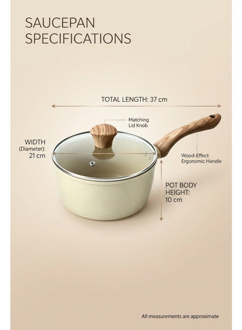 Aluminum Alloy Pot, Non Stick Pots, Cooking Pan - Food-Grade Stainless Steel, Thickened Bottom Anti-Burning, Heat-Resistant Handle, Multi-Purpose for Arabic Coffee, Mint Tea, Milk, Noodles, Easy to Clean & Rust-Resistant, for Middle Eastern Families, Singles, Office Workers, Hotels - Image 4