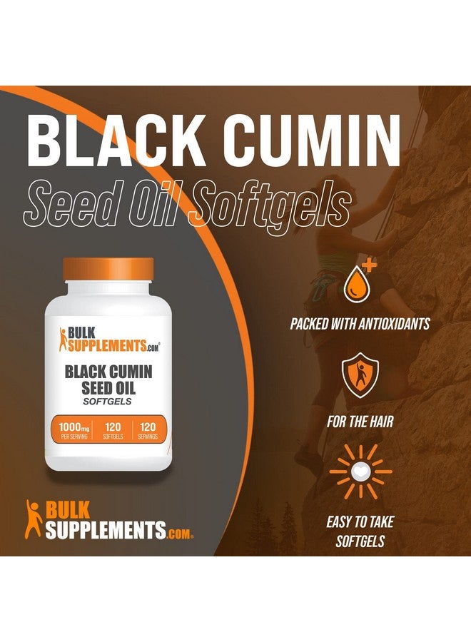 BULKSUPPLEMENTS.COM Black Cumin Seed Oil Softgels Blackseed Oil Nigella Sativa Black Seed Oil Pills Nigella Sativa Capsules 1000Mg Of Black Cumin Seeds Oil Per Softgel 120 Softgels - Image 3
