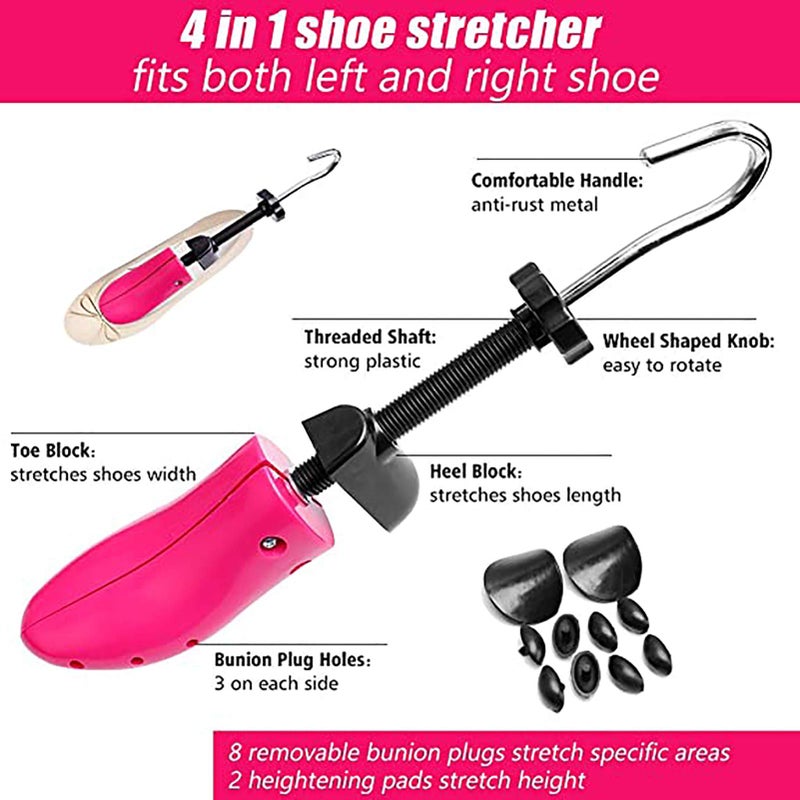 CHERAINTI Shoe Stretcher Women - Shoe Trees for Expander Widener, Adjustable Stretch Length and Width for Wide Feet - Image 3