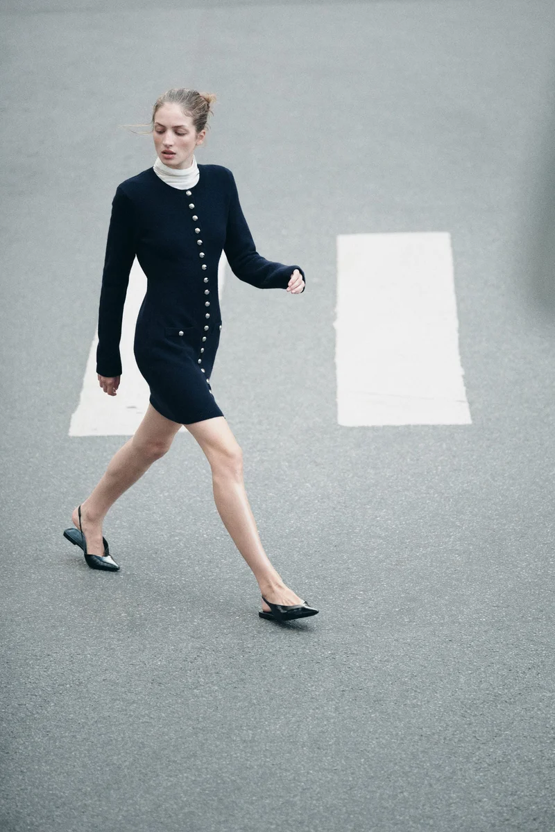 H&M Knitted button-front dress