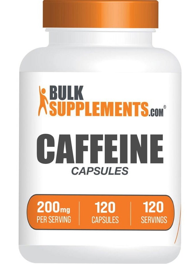 BULKSUPPLEMENTS.COM Caffeine Pills 200mg - 1 Capsule per Servings, 120-Day Supply, 120 Capsules - Image 1