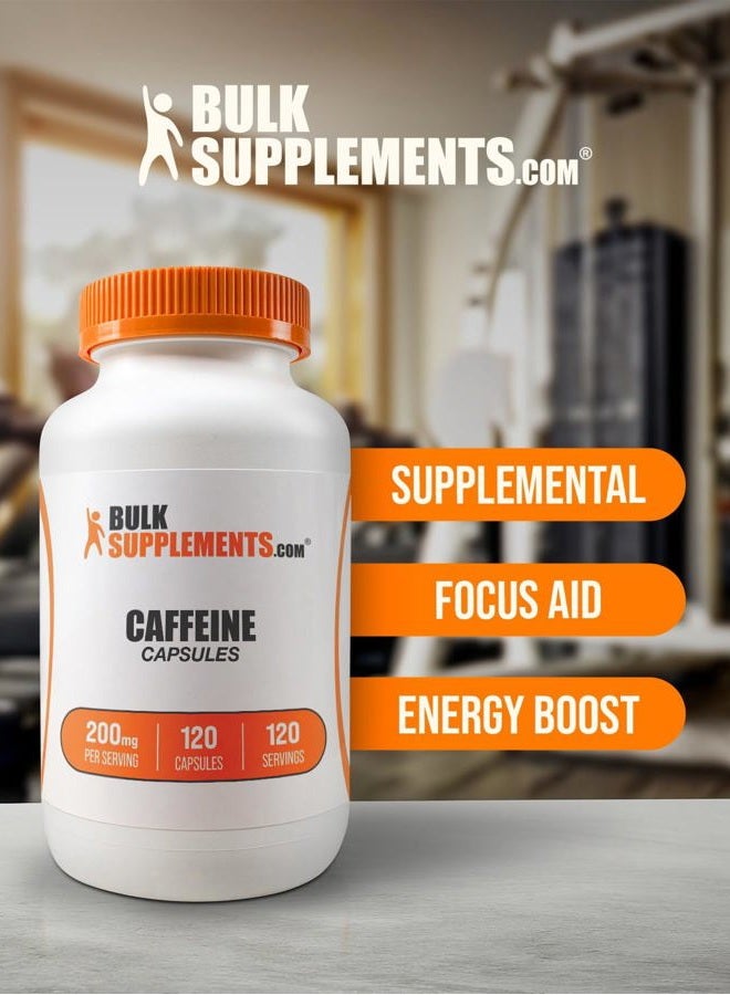 BULKSUPPLEMENTS.COM Caffeine Pills 200mg - 1 Capsule per Servings, 120-Day Supply, 120 Capsules - Image 5