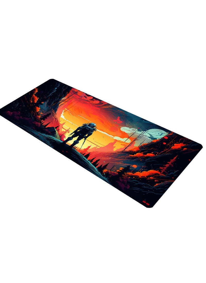 Generic - Alien Planet Gaming Mouse Pad , Large Extended Keyboard and Mouse Mat for PC , Non Slip Desk Mat | 700× 300×2 mm - Image 1