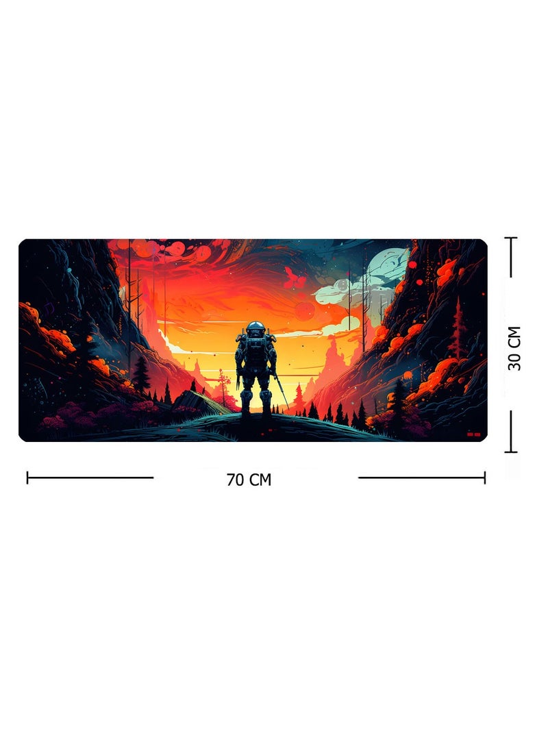 Generic - Alien Planet Gaming Mouse Pad , Large Extended Keyboard and Mouse Mat for PC , Non Slip Desk Mat | 700× 300×2 mm - Image 1