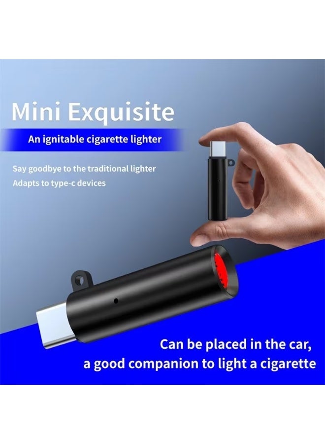 ولاعة كهربائية محمولة من النوع C، مزودة بمنفذ للهاتف المحمول، ولاعة جيب محمولة للاستخدام الخارجي بدون لهب - Image 4