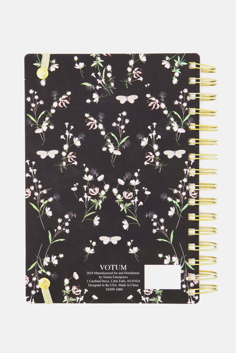 VOTUM Do Everything In Love Spiral Bound Floral Notebook, Black Combo - Image 2
