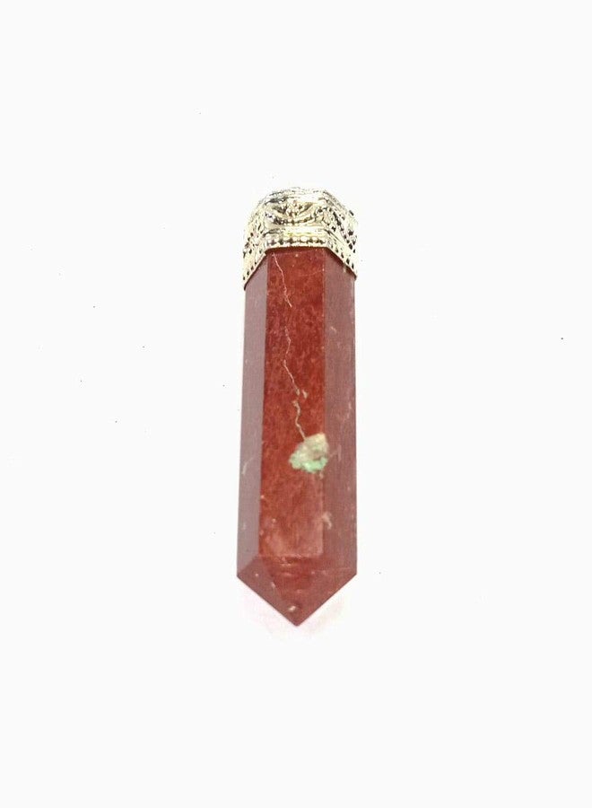 CA AGATE Red Jaspe Pencil Point Pendant Crystal - Image 4