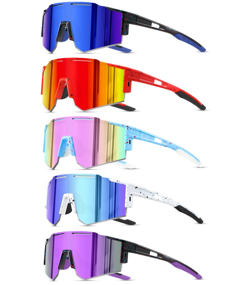 DioKiw 5PACK Polarized Kids sunglasses Youth Softball Cycling Sports Sun Glasses Boys Girls UV400 Protection Goggles - Image 1