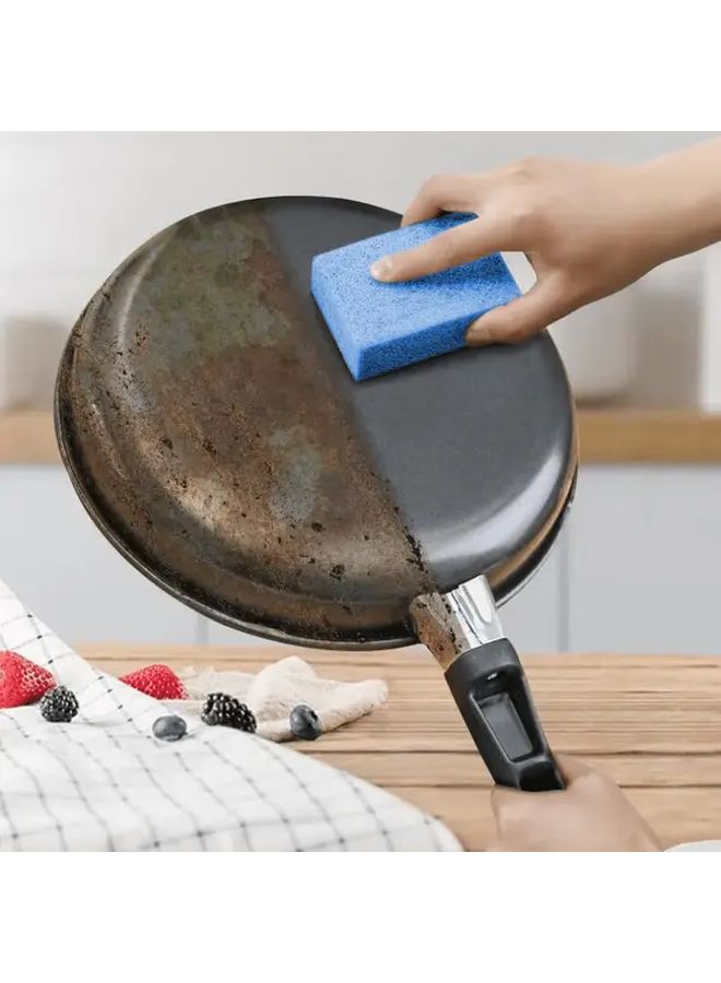 Blue 6pc BBQ Grill Cleaning Sponge Set Bristle Free Heat Resistant Scraper - Image 5
