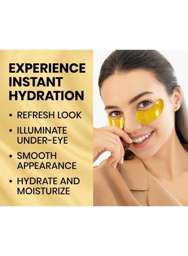 Stylia Under Eye Patches for Dark Circles and Puffy Eyes (30 Pairs), 24k Gold Eye Mask for Dark Circles and Puffiness, Vitamin C, Hyaluronic Acid, Pearl Extract, Collagen Eye Gel Pads for Puffiness - Image 5