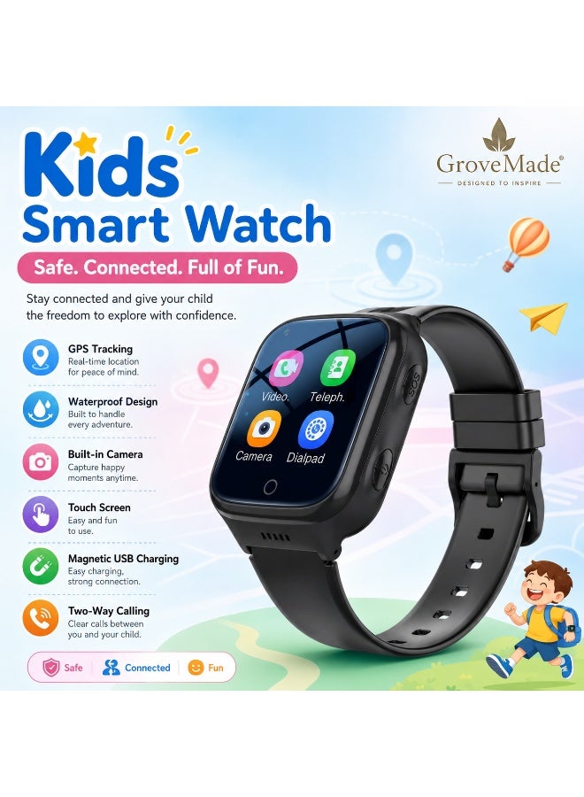 GroveMade Kids Smart Watch for Boys & Girls – Touchscreen Smartwatch with Camera, Games, Alarm, Music Player & More – Fun & Educational Gift for Children – Easy to Use - Image 1