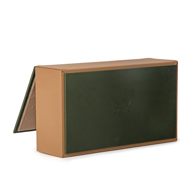 CASA BOTANICAL Leather Car Tissue Box & Tea Coasters Combo - Set of 2 (Beige) | Napkin Holder & Tissue Dispenser for Cars, Office, Dining Room, Home Decor - Image 5