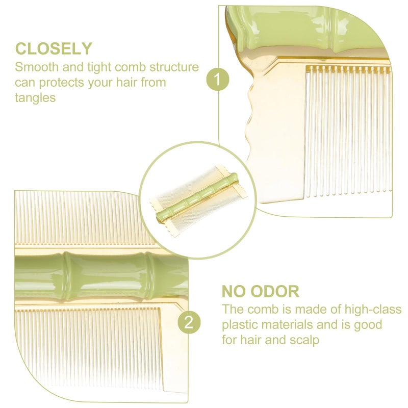 10pcs Double Sided Fine Tooth Plastic Combs For Adult Baby Hair Care Anti Static - Image 4