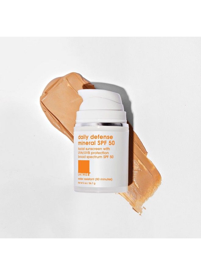 LATHER Daily Defense Mineral Spf 50 | Sunscreen For Face | Skincare For All Types | Travel Accessories | Beauty Products | Mineral Sunscreen | Tinted Sunscreen | Self Care Products | 2 Fl Oz - Image 4