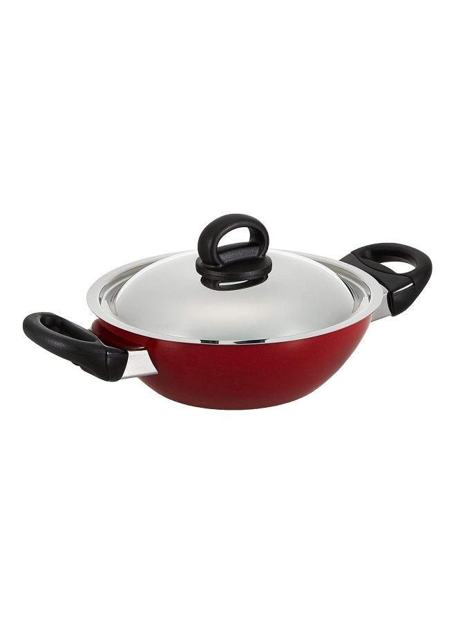 Prestige Classic. Flat Bottom Kadai Red 20cm - Image 2