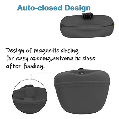 RoyalCare Silicone Dog Treat Pouch-Small Training Bag-Portable Dog Treat Bag for Leash with Magnetic Closure and Waist Clip[US Design Patent] - Image 5