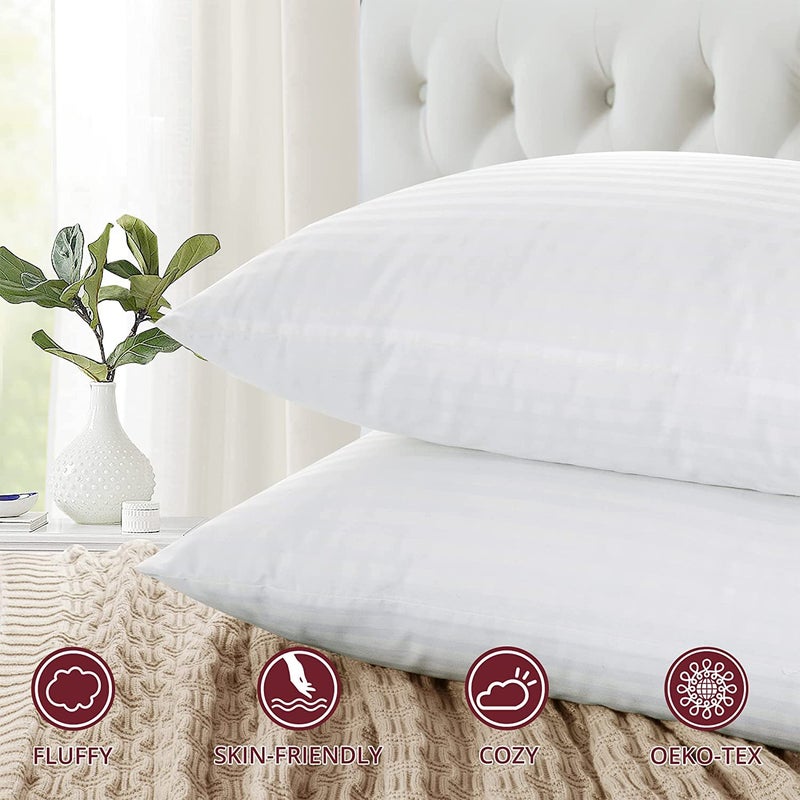 Subtlespreads Premium Hotel Quality Hollow Fiber Pillow Set of 2-17x27 - Image 2