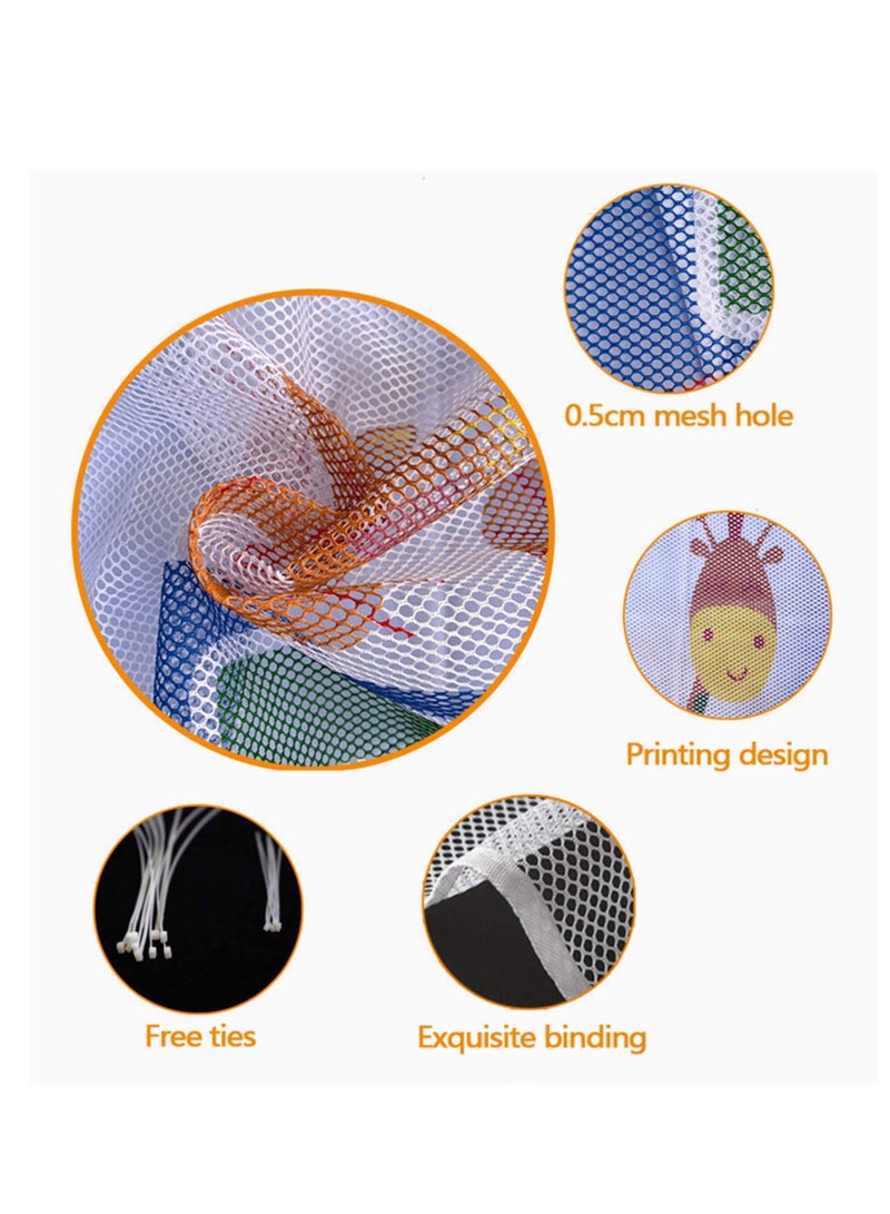 SYOSI Child Safety Rail Net for Balcony Patios Railing and Stairs Security Guards for Kids Pet Toy Both Indoors and Outdoors 10ft x2.5ft Sturdy Mesh Fabric Material Multicolored - Image 5