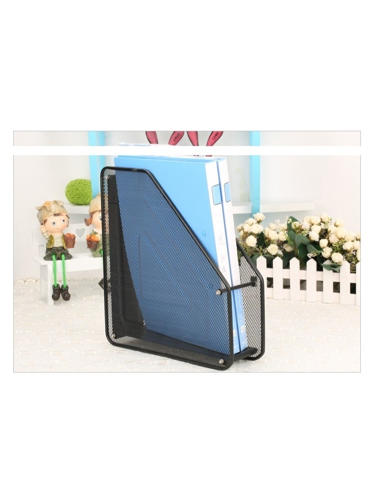 إتش آند إيه حامل ملفات ومجلات شبكي معدني بطبقة واحدة أسود 84x293x313 ملم HA-801 - Image 3