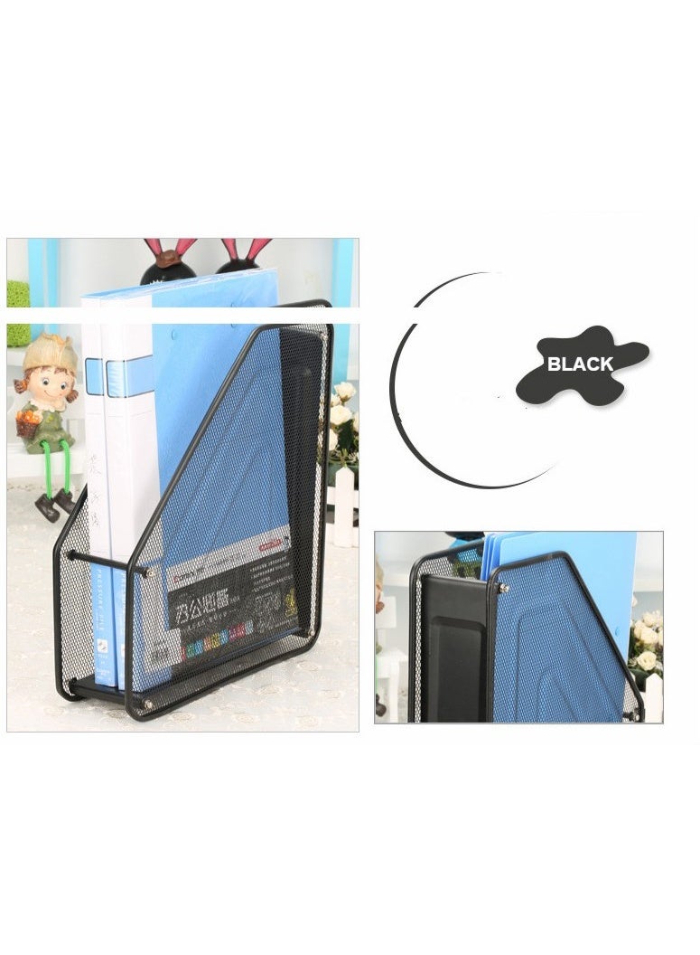إتش آند إيه حامل ملفات ومجلات شبكي معدني بطبقة واحدة أسود 84x293x313 ملم HA-801 - Image 5