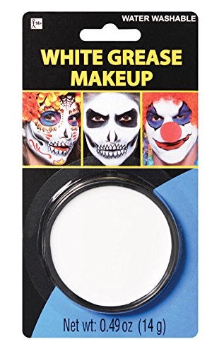 Amscan White Grease Makeup 049 oz 1 Count Intensely Pigmented EasytoApply LongLasting Perfect For Cosplay Themed Parties - Image 1