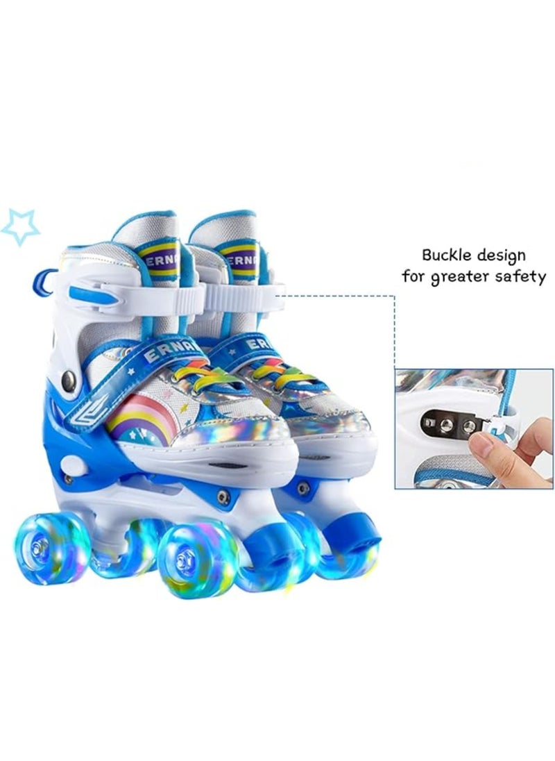 Generic - Girls Boys Adjustable Roller Skates Shoes with Fully Luminous PU Wheels Double Row Skates Shoes for Kids - Image 1