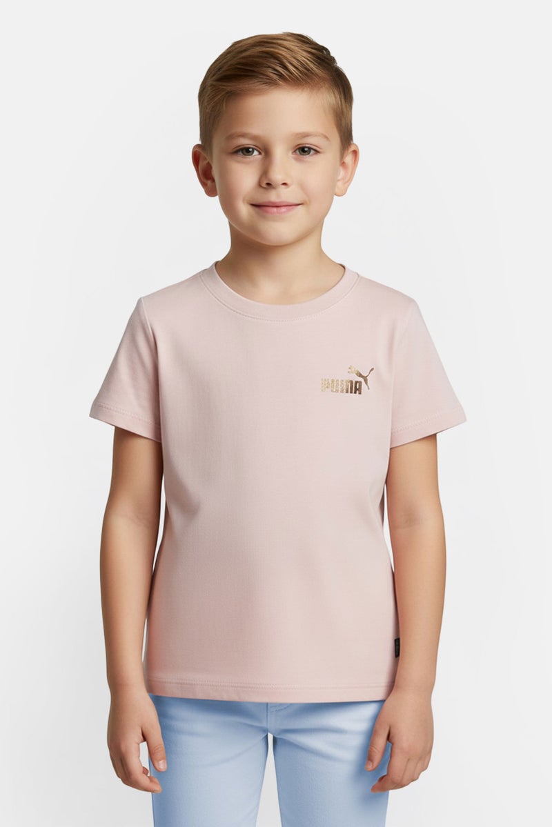 PUMA Kids Boy Sportswear Fit Short Sleeve T-Shirt, Light Mauve - Image 1