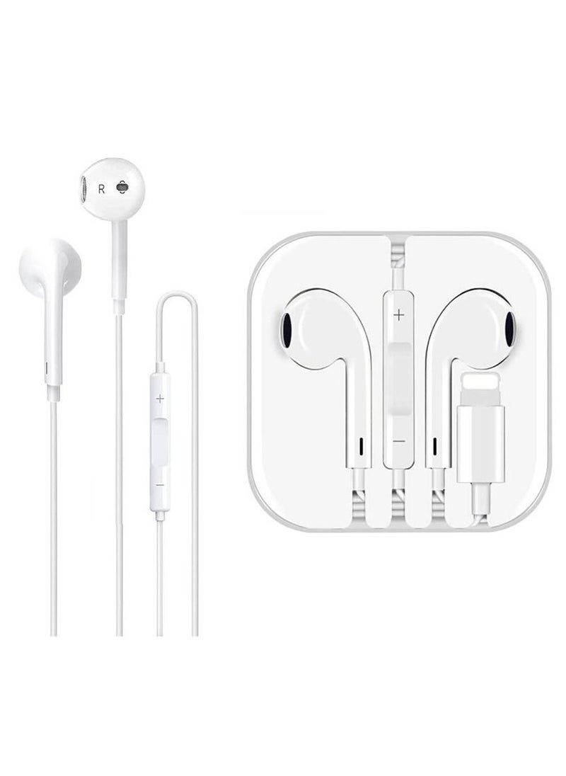 Generic - iPhone Earbuds  Wired Lightning Headphones in-Ear Stereo Headset Built-in Microphone & Volume Control Compatible with iPhone 13/12/11/8/8plus X/Xs/XR/Xs max/pro/se iPad All iOS - Image 1