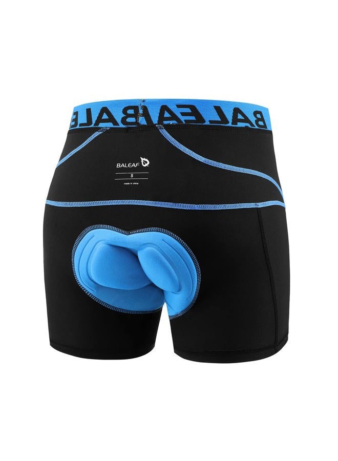 BALEAF Men's 3D Padded Bike Shorts Cycling Underwear MTB Liner Road Biking Bicycle Clothes Blue L - Image 4