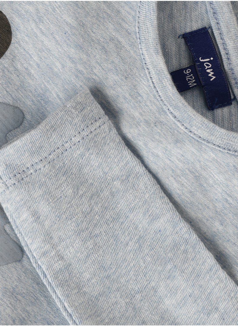 JAM - Boys Light Blue Dino Sweatshirt - Image 1