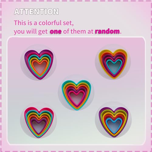 Bolonie Heart Cookie Cutter Set, 5 PCS Cookie Cutters Perfect for Baking Delightful Heart-shaped Cookies - Image 3