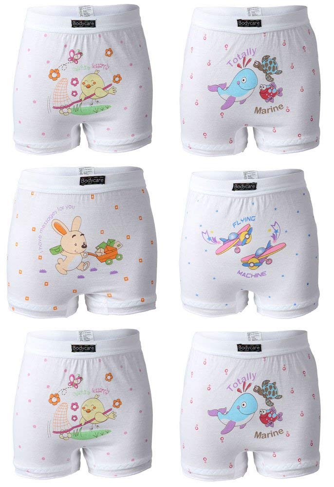 BODYCARE Girls Cotton Bloomers 100% Cotton Multicolor Soft Comfortable | Skin Friendly | Innerwear | (Pack of 6) (Color & Print May Vary) - Image 4