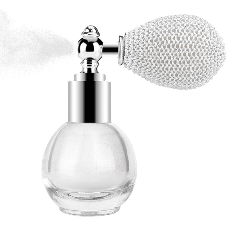 KYDA Highlighter Powder Spray, High Gloss Glitter Spray, Shimmer Sparkling Powder Makeup, for Face and Body Glitter Cosmetic-Pearl White - Image 1