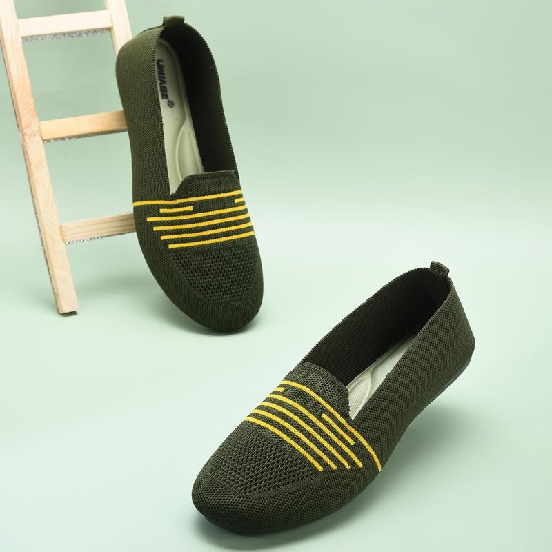 UNIAGE Soft and Comfortable Bottom Flat Heel Ballet Belly No Heel Flats for Women - Image 5