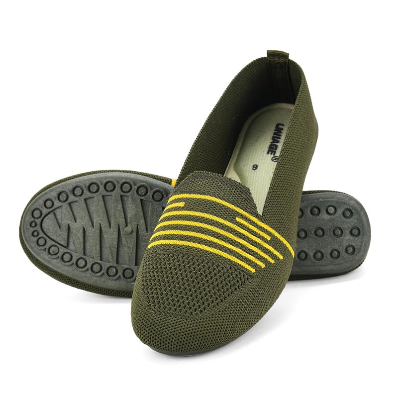 UNIAGE Soft and Comfortable Bottom Flat Heel Ballet Belly No Heel Flats for Women - Image 4