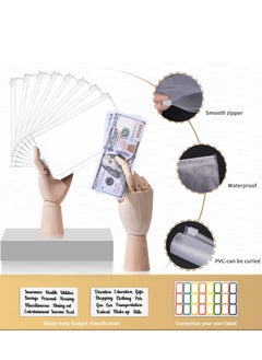 Generic Budget Binder Cash Envelopes for Budgeting Money Organizer for Cash 28Pcs Budget Binder with Cash Envelopes Marble 6-Ring Money Saving Binder (Black)  - Image 4