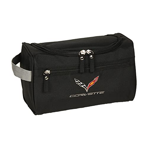 SR1 Performance C7 Corvette Amenity Travel/Toiletry Bag - Storage Organizer Interior Accessory : Black for 2014-2019 Corvettes - Image 1